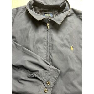 Polo Ralph Lauren Jacket Golf 2xL Navy Pony Windbreaker Plaid Lined Preppy